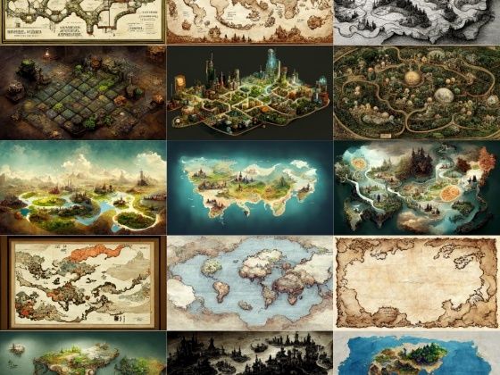 【色々な地図】著作権フリーの高解像度イラスト素材（画像100枚） - Game Material Store